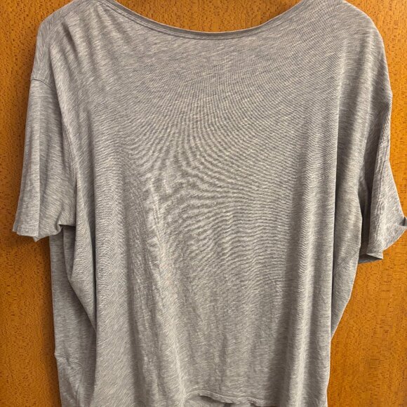 Lululemon Back in Action Short Sleeve Shirt - Heather Grey - Size 4 - Picture 3 of 5